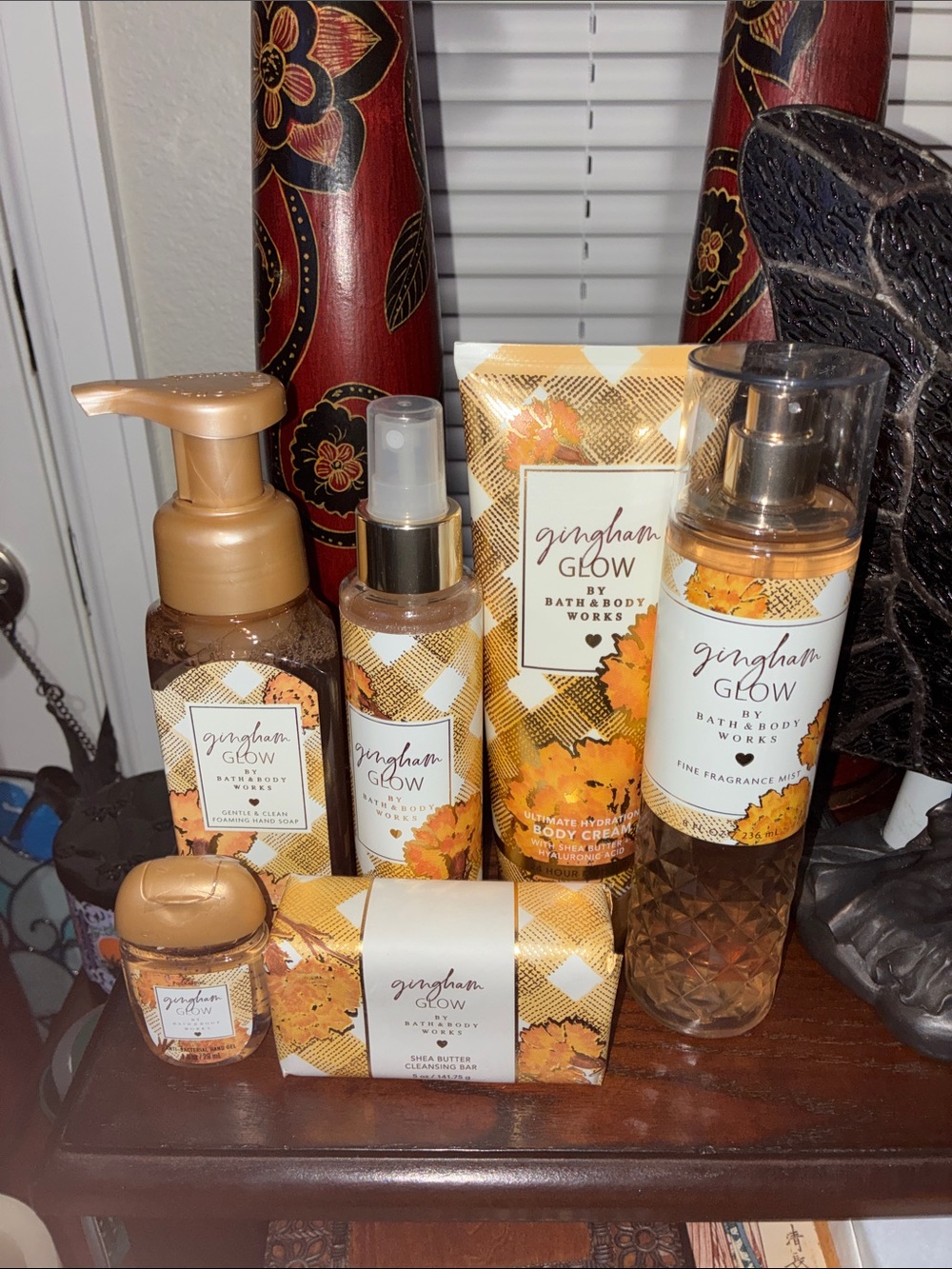 Bath & Body Works Gingham Glow Pink & Gold Bath & Body Gift Set